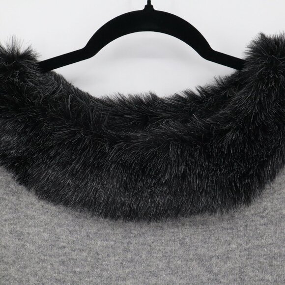 Garnet Hill Angora Woool Sweater Womens M Gray Rich Auntie Core Loud Luxury Twee - Picture 5 of 14